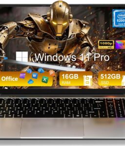 2026 Premium 15.6" FHD Business Laptop Computer, 16GB RAM 512GB SSD, Core i5(up to 2.8Ghz), Windows 11 Pro, Backlit Keyboard, Numeric Keypad, Slim Student Notebook PC