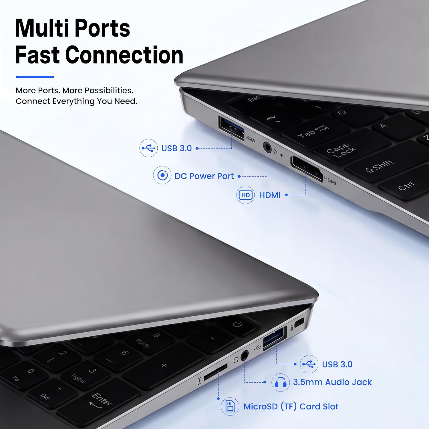 Aurant 15.6 Inch Laptops, AMD Ryzen R5, 8GB RAM, 128GB SSD, Win11 Home - Image 5